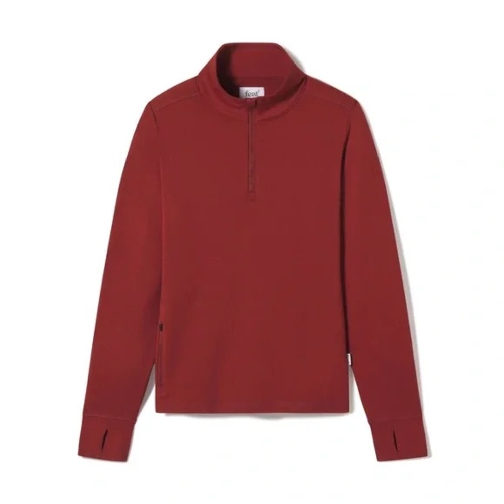 Feat. Womens-Roam 1/4 Zip Pull Over Jacket in Brick Size Medium